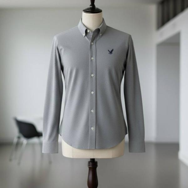 Mens Grey Oxford Shirt