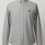 Mens Grey Poplin Shirt