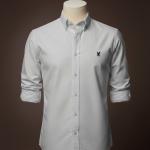 Mens Grey Poplin Shirt